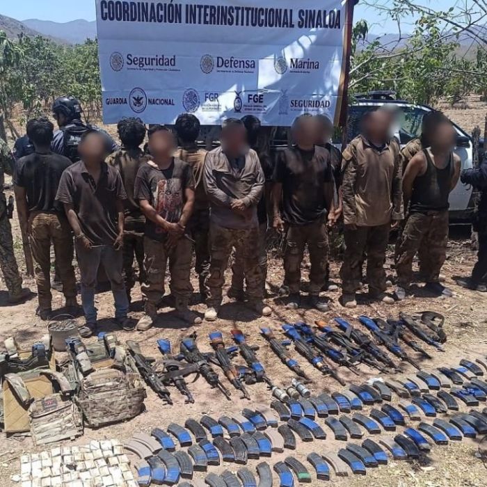 La Marina detiene a 13 presuntos integrantes de ‘Los Chapitos’ en el sur de Sinaloa