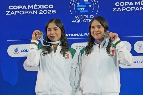 Gemelas Cueva ganan el oro en trampolín sincronizado de 3 m en Zapopan