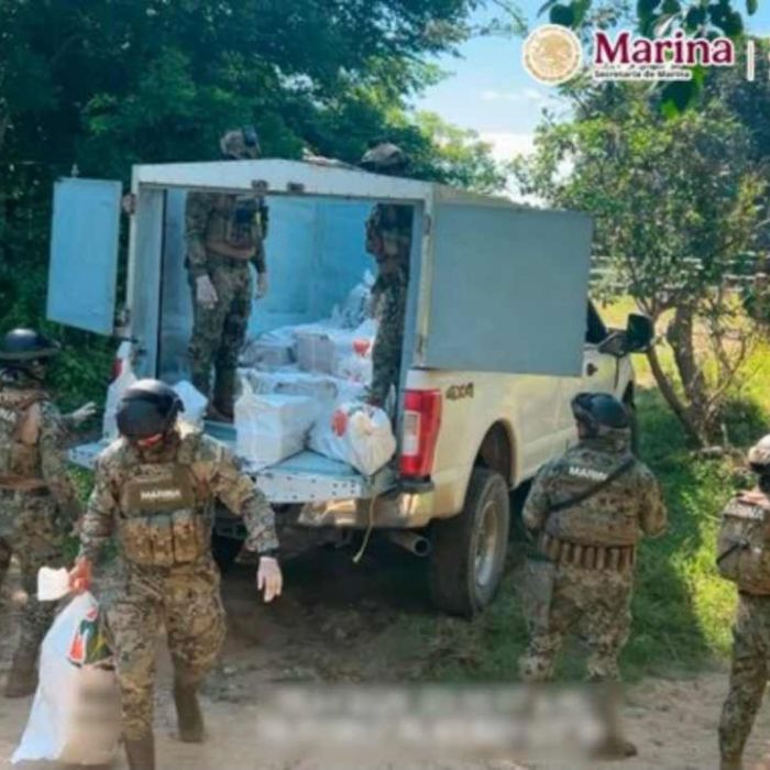 Semar asegura presunta cocaína en Tonalá, Chiapas; cifra oficial 834 kg