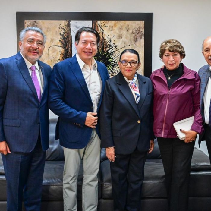Delfina Gómez revisa con Rosa Icela y Mario Delgado avances del Plan Integral del Edomex